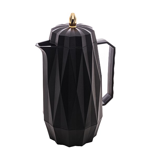 Garrafa Térmica de Plástico Diamond Preta 1L