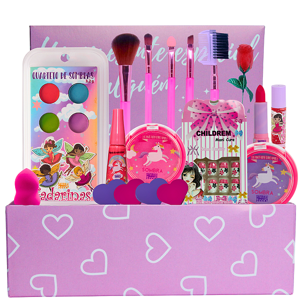 Maquiagem Crianças Kits Caixa Com Make Para Menina Neta