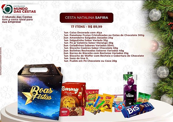 CESTA NATALINA SAFIRA
