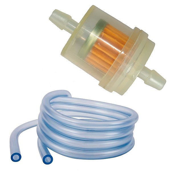 Filtro de combustível motos carburadas CG125 CG150 YBR125 XTZ125 com manga de combustível 5mm 20 centímetros