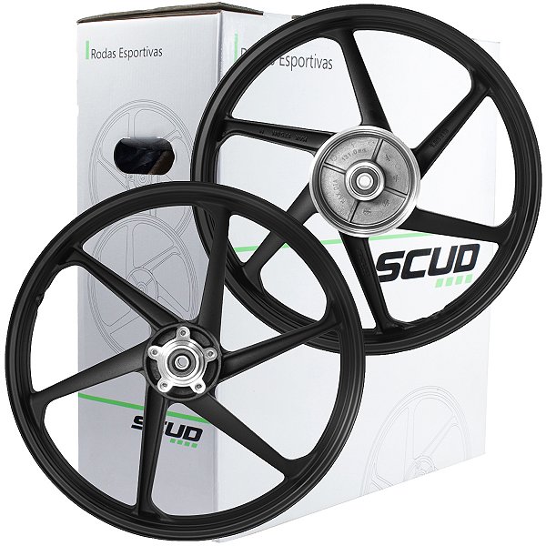Par de rodas de alumínio liga leve freio a disco CG150 CG160 Fan Titan ESD EX 2014 em diante com rolamentos Scud
