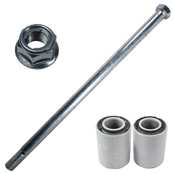 Eixo kit quadro elástico balança completo Pop100 2007 a 2015 com porca e buchas