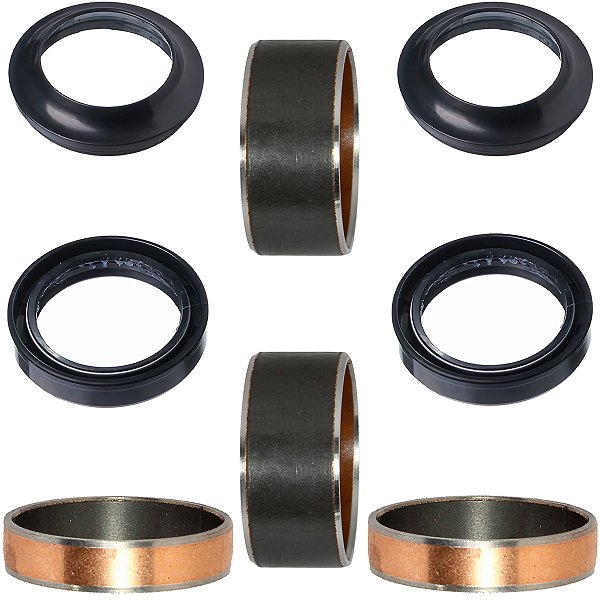 Kit bucha interna externa atrito deslizante do garfo bengala CG160 Fan Titan Start 2018 em diante bronzina com retentor