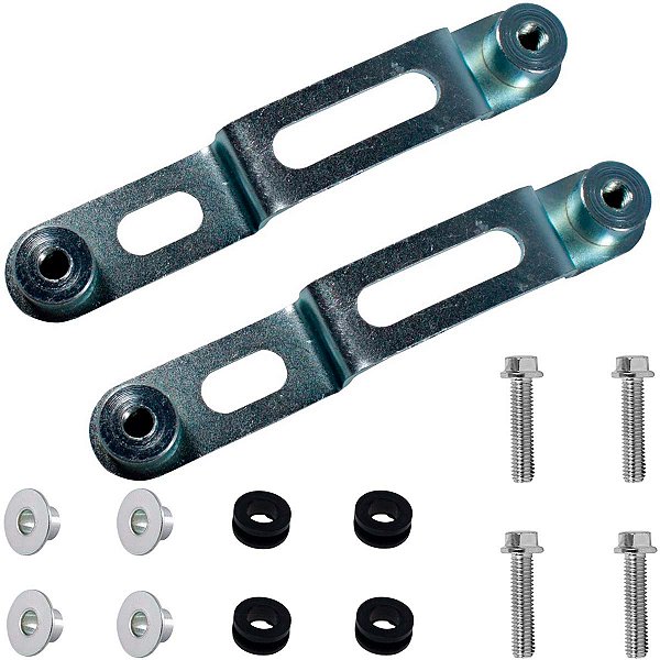 Suporte do paralama dianteiro CB250 CB250F Twister 2016 a 2022 aranha par com parafusos coxim e bucha de fixação