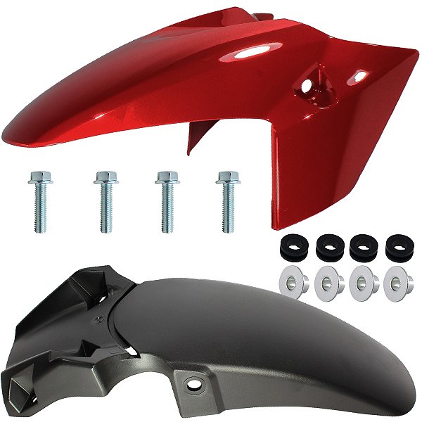 Paralama dianteiro A+B CB250 CB250F Twister 2016 vermelho com parafusos