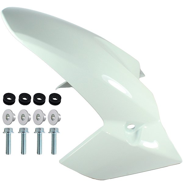 Paralama dianteiro A CB250 CB250F Twister 2016 branco com parafusos
