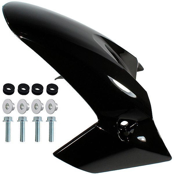 Paralama dianteiro A CB250 CB250F Twister 2016 a 2022 preto com parafusos