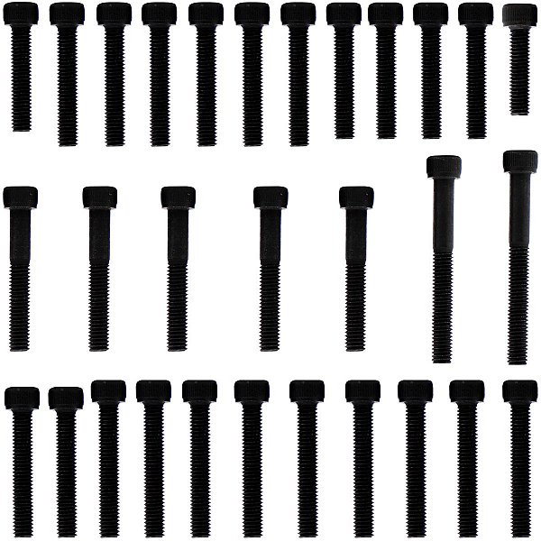 Kit parafusos aço liga tampa motor lateral esquerda+direita+paralama+tampa válvula CG125 Titan ES/KSE 2000 a 2004 Honda