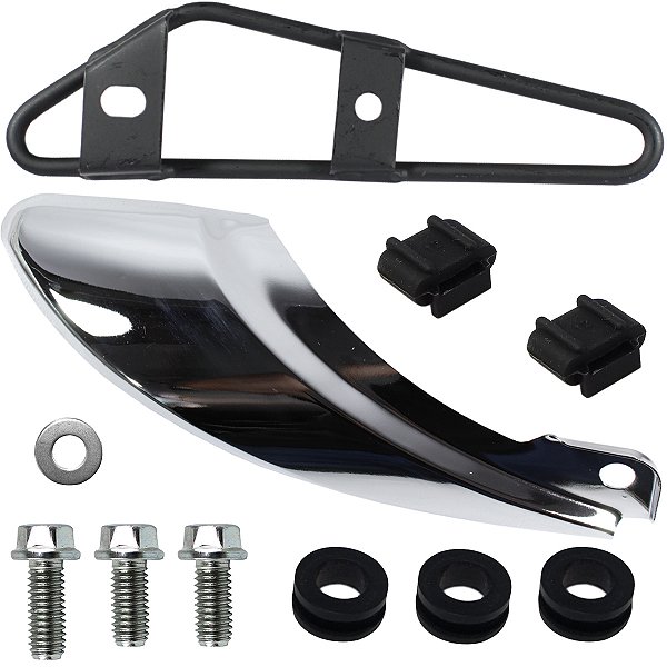 Protetor escape escapamento traseiro NXR125 NXR150 Bros 2003 a 2008 com suporte com parafusos e coxins