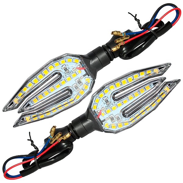 Kit 2 pisca led Trident Universal CG125 CG150 Fan Titan CB300 XRE300 CBX250 Twister NXR125 NXR150 NXR160 Bros XRE190 YBR
