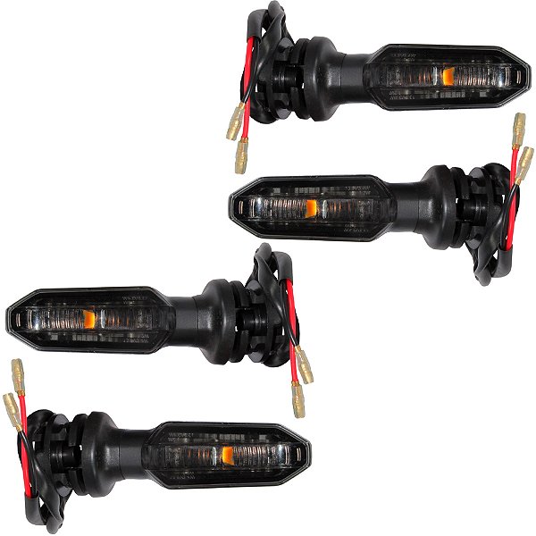 Kit 4 pisca led modelo CB250F Twister Universal CG125 CG150 CG160 Fan Titan Start 2014 em diante fumê