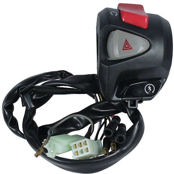 Interruptor de partida botão com pisca alerta NXR160 Bros 2015 a 2022 modelo CB500