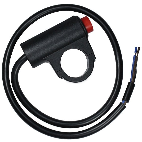 Interruptor botão pisca alerta universal carro moto 3 fios com suporte de fixação