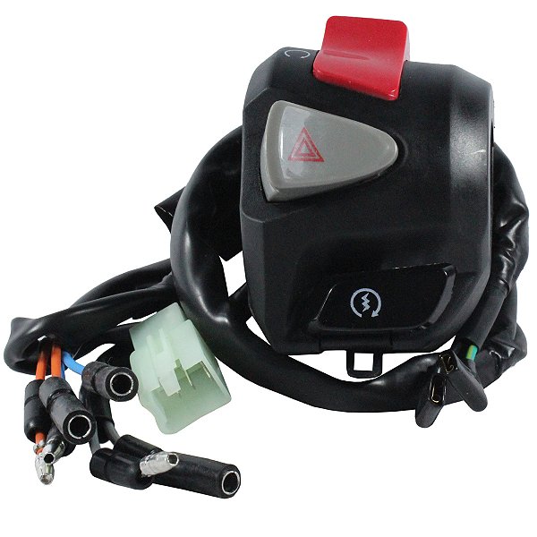 Interruptor de partida botão com pisca alerta XRE190 2016 a 2022 modelo CB500
