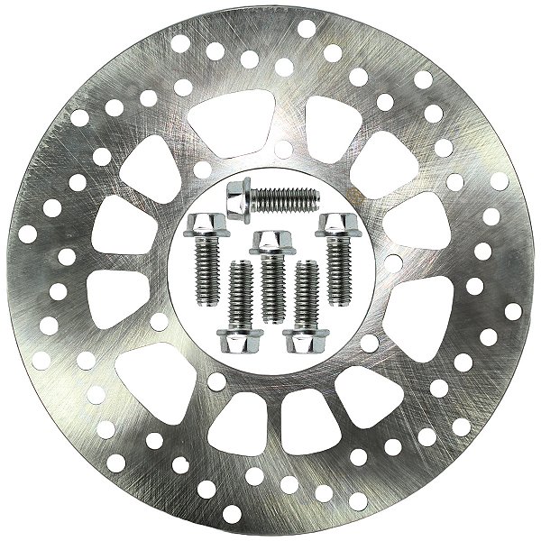 Disco de freio dianteiro XTZ125 XT225 TTR230 TDM225 DT200 com parafusos
