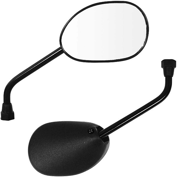 Retrovisor espelho moto modelo Biz125 para linha YBR125 XTZ125 YBR150 Lente plana Haste normal Yamaha Par