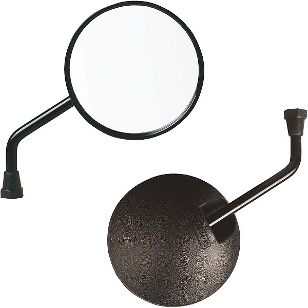Retrovisor espelho moto DT200 XT225 XTZ125 Lente plana Haste curta preta Yamaha Par