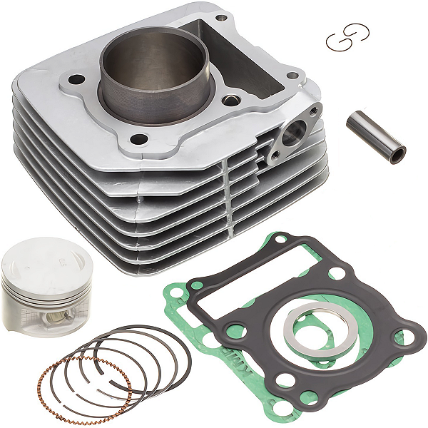 Kit motor cilindro completo KMP Premium anel Rik Yes125 2005 a 2012 Suzuki