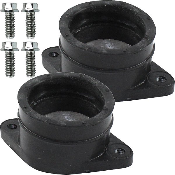 Kit 2 coletores de admissão CB400 1980 a 1983 CB450 CBR450 1984 a 1994 + parafusos