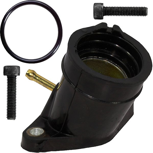 Coletor de admissão XTZ125 YBR125 2000 a 2008 com catalisador com parafusos