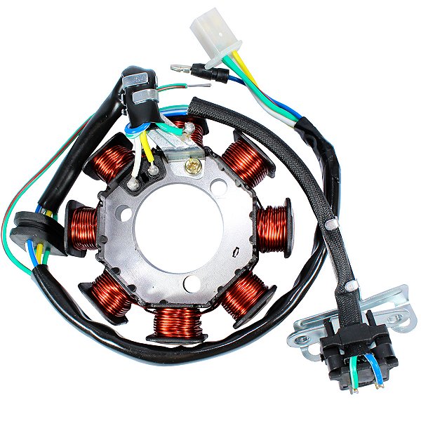 Estator gerador magneto completo CG125 Fan Titan 2003 a 2008
