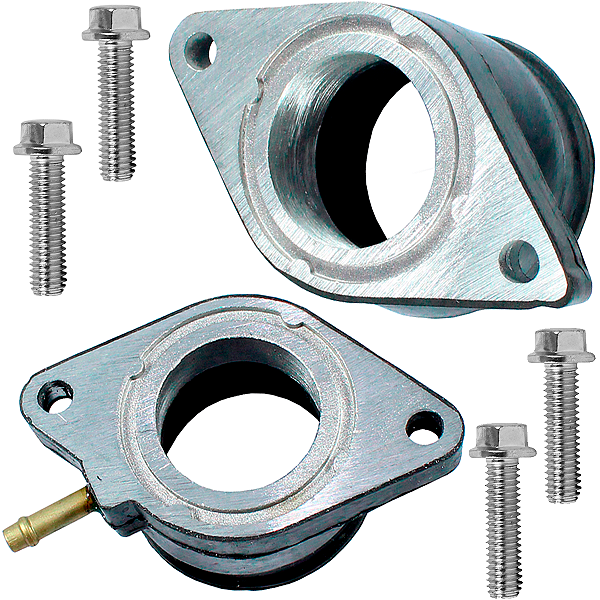 Kit 2 coletores de admissão XT600E XT600Z Tenere 1993 a 2005 com parafusos Yamaha direito e esquerdo