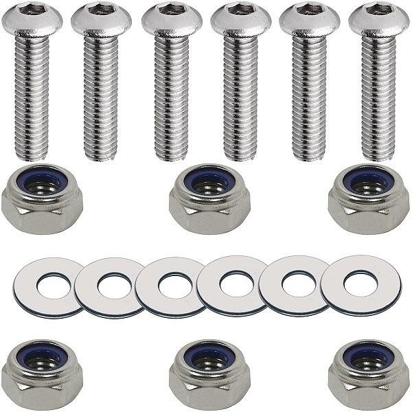 Kit parafusos prisioneiros allen inox coroa XRE300 NX400 Falcon com porca
