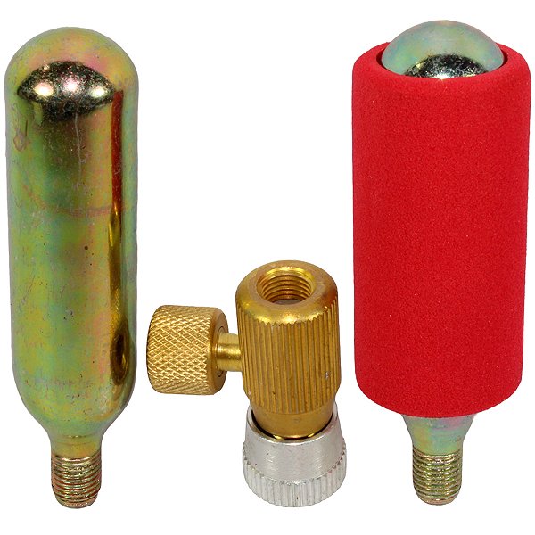 Kit de CO2 para encher pneu conserto reparo remendo para pneu com e sem câmara bike moto carro