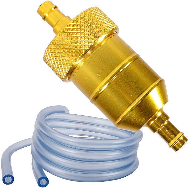 Filtro de combustível gasolina moto universal até 400CC alumínio colorido com mangueira