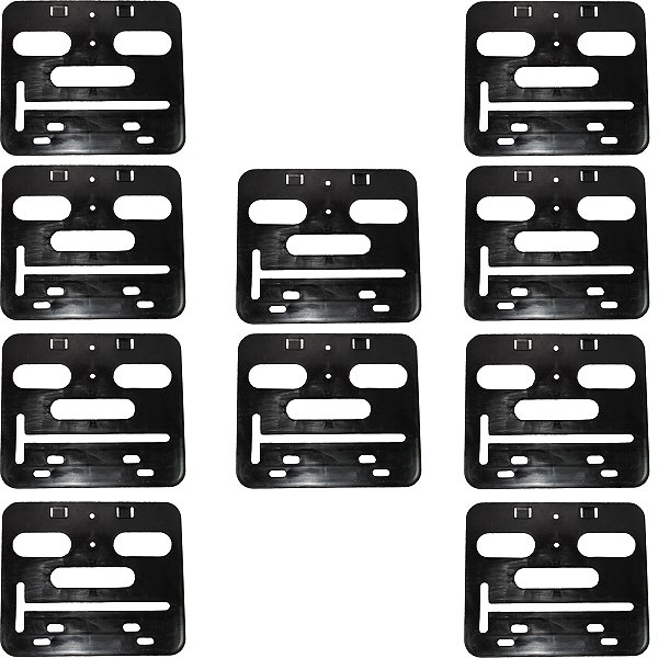 Kit 10 porta placa suporte protetor moldura moto modelo padrão modelo Mercosul 200x170 20x17