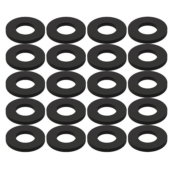 Kit 20 arruelas de plástico Para Parafuso Bolha Carenagem Moto 10x5x1 Cb Cbr Rd350
