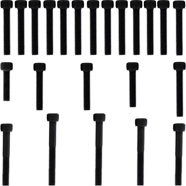 Kit parafusos aço liga tampa motor lateral esquerda+direita CBX200 Strada 1993 a 2003 XR200R NX200 1993 a 2003