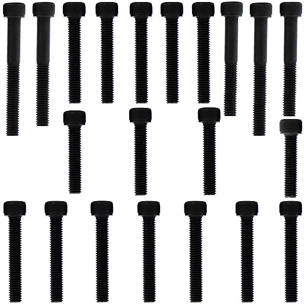 Kit parafusos aço liga tampa motor lateral esquerda+direita NXR150 Bros 2003 a 2005 OHC