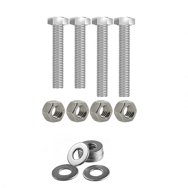 Kit parafusos inox suporte motor DT CG150 Titan Fan 2004 a 2015 CG150 Sport CG125 Fan 09/18  Fixação Peito motor Chassi