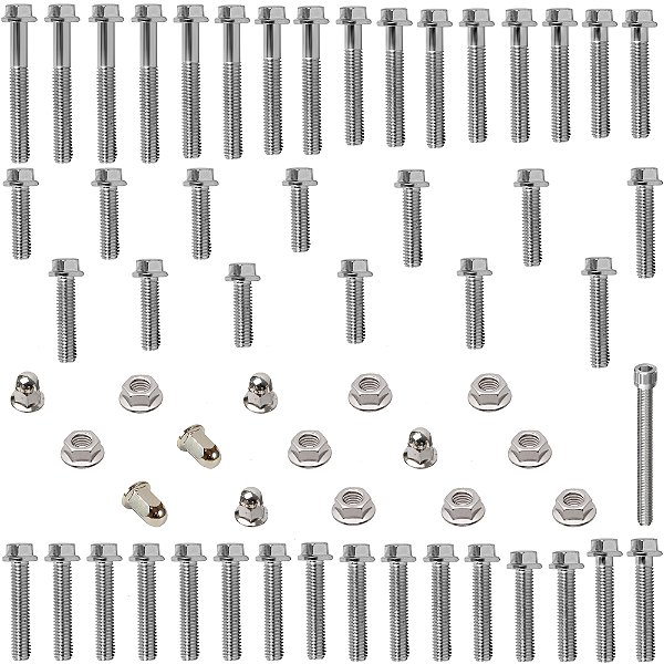 Kit parafusos motor completo CRF230F 2007 a 2020 CRF230 Nacional Honda (externos e suporte do motor)