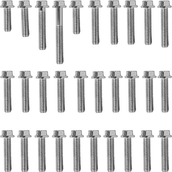Kit parafusos zincados tampa motor lateral esquerda+direita CRF150R 2007 a 2013 CRF150 importada