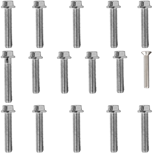 Kit parafusos zincados tampa motor lateral esquerda+direita CG125 Bolinha 1977 a 1988 ML125 1977 a 1984