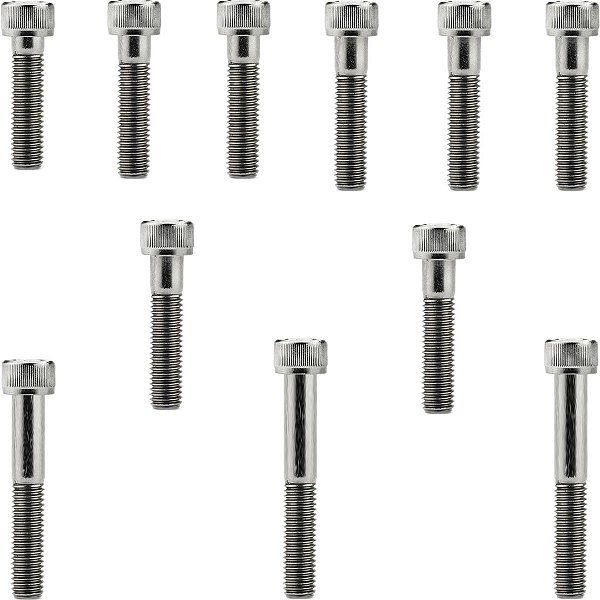 Kit parafusos inox tampa motor lateral esquerda+direita C100 Biz 1998 a 2005 Biz100 antiga Pop100 2007 a 2015
