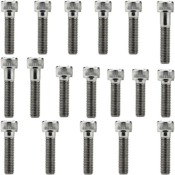Kit parafusos inox tampa motor lateral esquerda+direita RD50 1974 a 1978