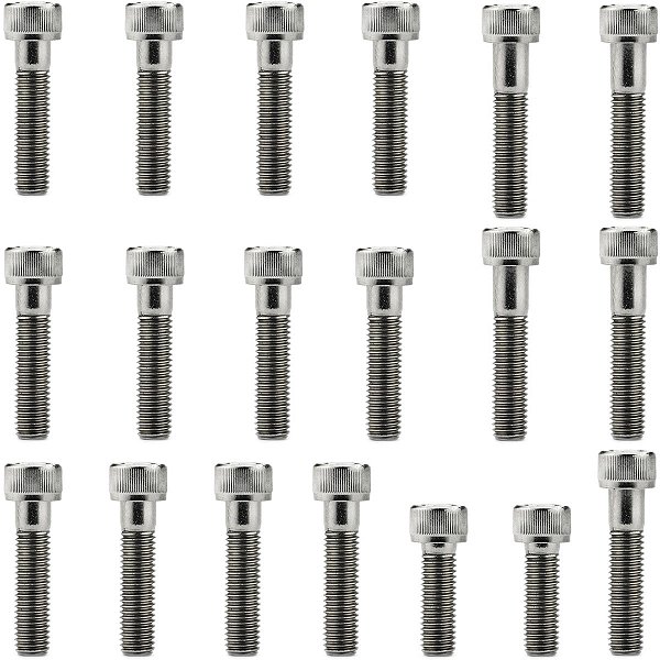 Kit parafusos inox tampa motor lateral esquerda+direita YBR125 Factor XTZ125 2000 a 2016