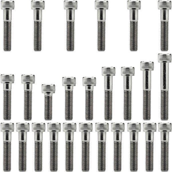 Kit parafusos inox tampa motor lateral esquerda+direita  XLR125 2001 a 2003 Honda