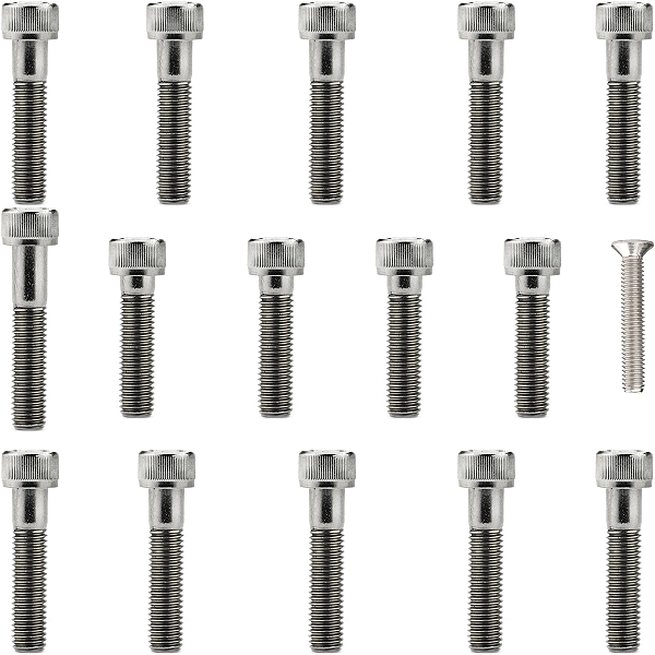 Kit parafusos inox tampa motor lateral esquerda+direita CG125 Bolinha 1977 a 1988 ML125 1977 a 1984