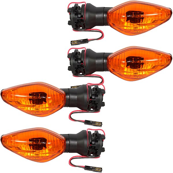 Kit 4 piscas seta dianteiro traseiro CG125 CG150 CG160 Fan Titan Start 2014 em diante