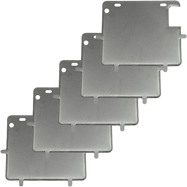 Kit 5 porta placa suporte protetor moldura moto modelo padrão modelo Mercosul 200x170 20x17 em aço