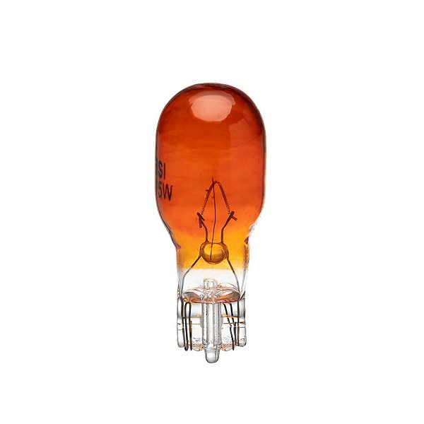Lâmpada do pisca T10 12V 15W cristal Biz110 Biz125 18/ CBX250 Twister CB300 XRE300 CG125 CG150 Fan Titan 00/13 laranja