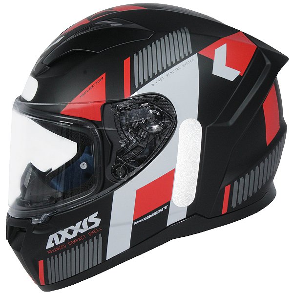 Capacete Axxis Segment Selector A5 Mate fechado reforçado preto