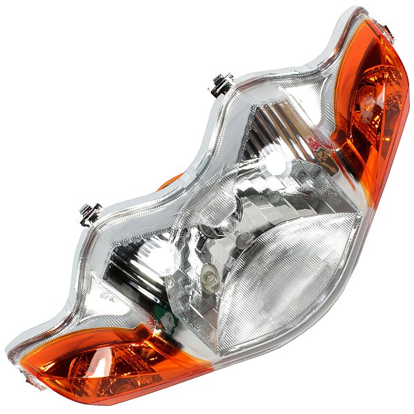 Farol completo Shineray XY50Q XY50 com lâmpadas bloco globo optico