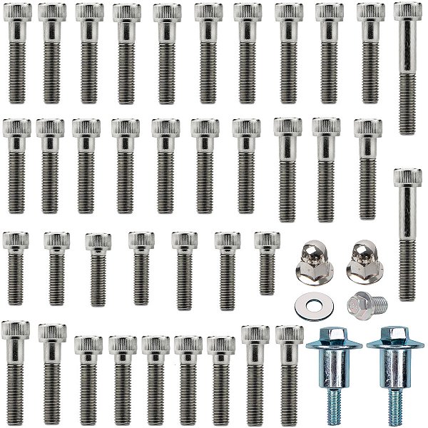 Kit parafusos inox motor completo CG150 Titan Fan Sport 2004 a 2015 externos
