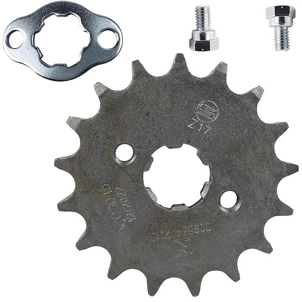 Pinhão de transmissão relação 17 dentes CG125 CG150 CG160 Fan Titan Start Sport NXR125 NXR150 NXR160 Bros XRE190