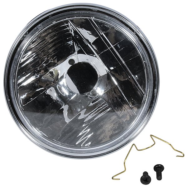 Farol completo CBX250 Twister 2001 a 2008 aro cromado bloco globo optico